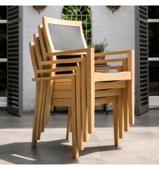 Tivolti stol m/armlæn • teak & tekstilene