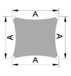 350 x 350 cm Sonnensegel Quadrat