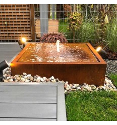 Springbrunnen Cortenstahl