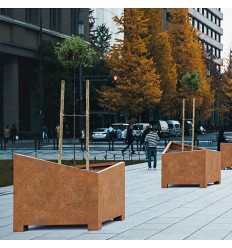 Plantekasse Cortenstahl