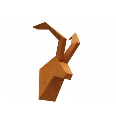 Steinbock-Geweih Cortenstahl