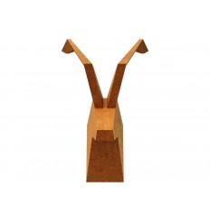 Steinbock-Geweih Cortenstahl