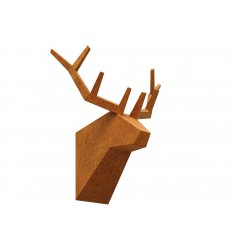 Gämsen-Geweih Cortenstahl