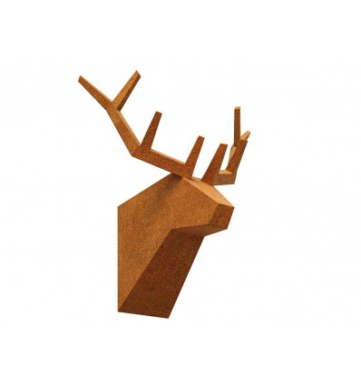 Gämsen-Geweih Cortenstahl