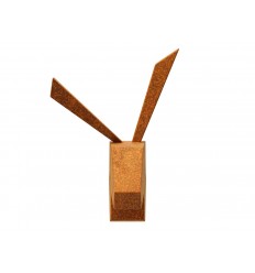 Hare-figur Cortenstål