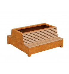 Gartenbank Cortenstahl