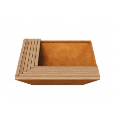 Havebænk Cortenstål