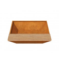 Gartenbank Cortenstahl