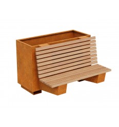 Havebænk Cortenstål