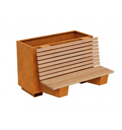 Gartenbank Cortenstahl