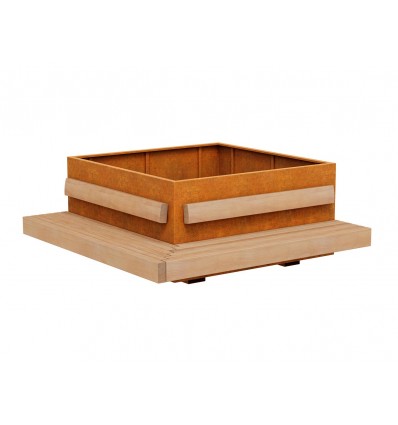 Gartenbank Cortenstahl