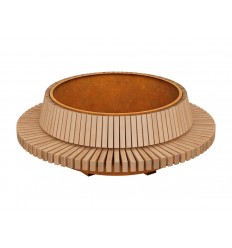 Havebænk Cortenstål