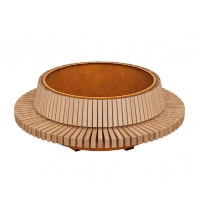 Havebænk Cortenstål