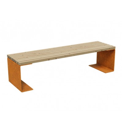 Havebænk Cortenstål