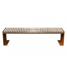 Gartenbank Cortenstahl