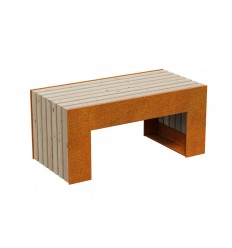 Havebænk Cortenstål