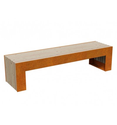 Gartenbank Cortenstahl