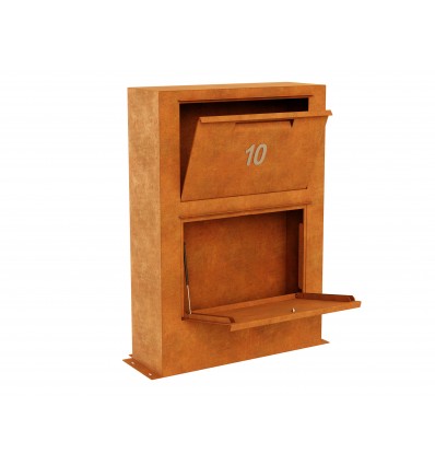 Postkasse Cortenstål