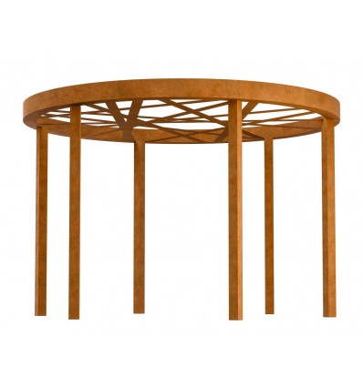 Pergola aus Cortenstahl